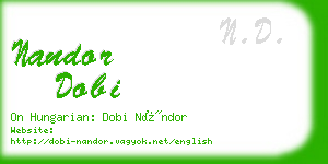 nandor dobi business card